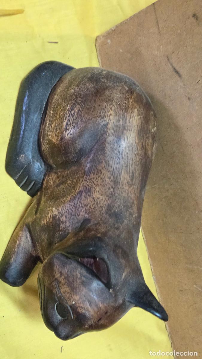 Vintage: figura gato de madera - Foto 4