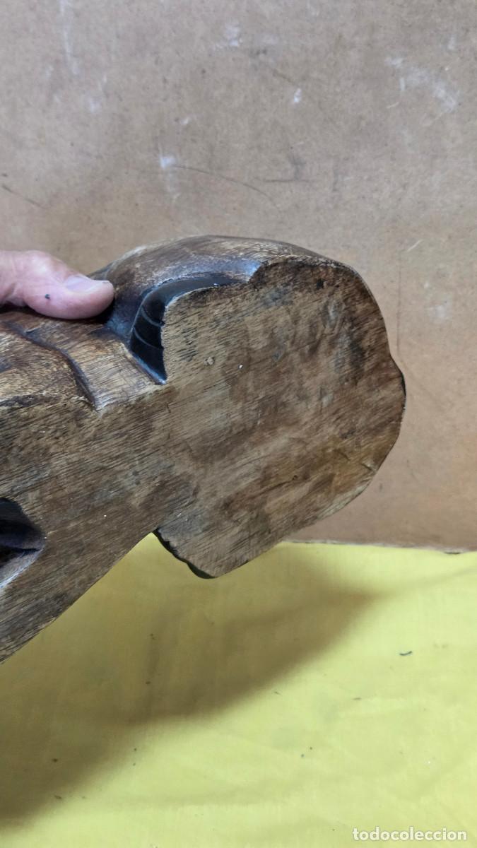 Vintage: figura gato de madera - Foto 7