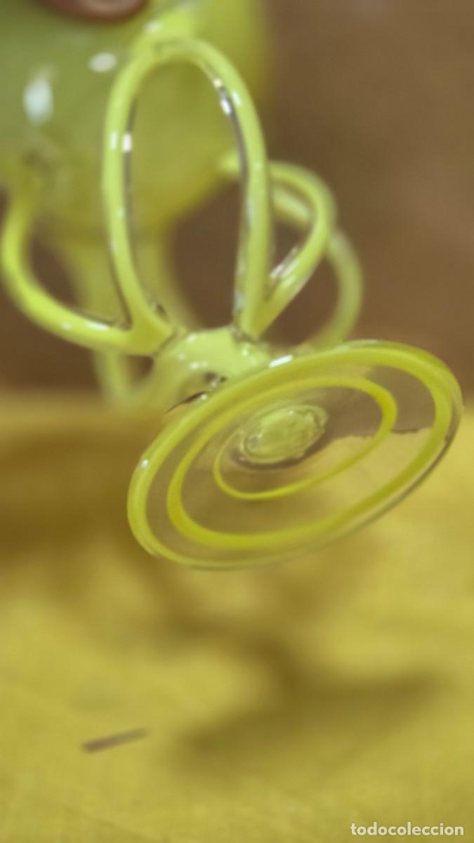 Vintage: jarron de cristal amarillo - Foto 4