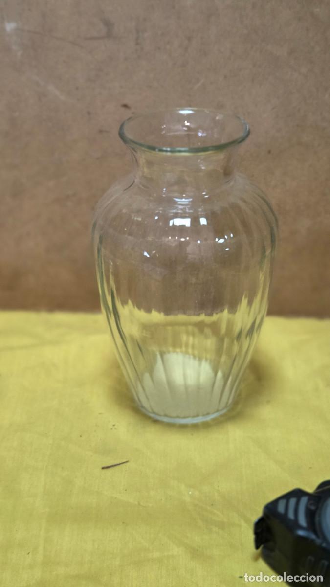 Vintage: jarron de cristal transparente