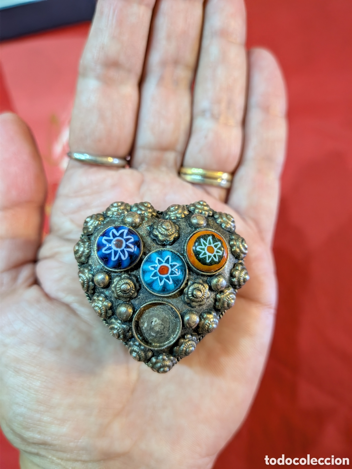Vintage: Joyero con forma de coraz&oacute;n vintage