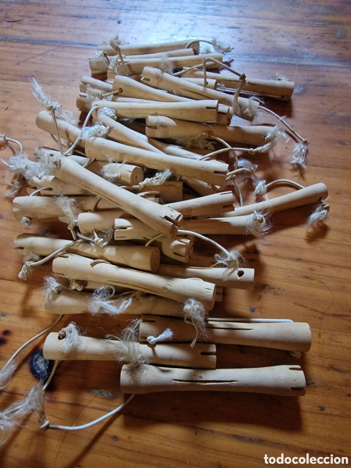 Vintage: Lote 40 rulos madera para permanente peluquer&iacute;a, ver fotos