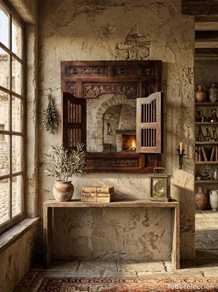 Vintage: ESPEJO FORMA DE VENTANA