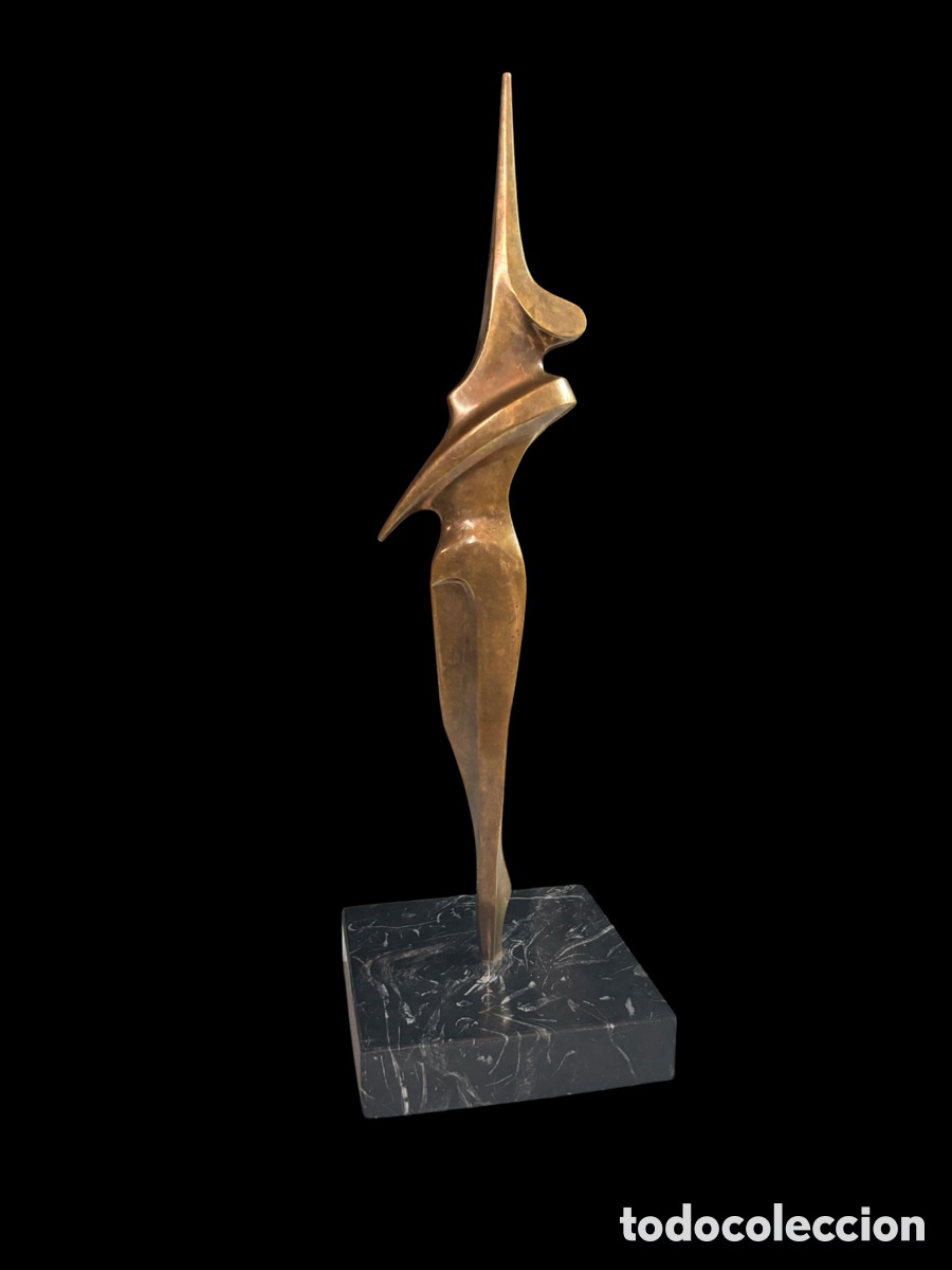 Vintage: Escultura en bronce con pie de m&aacute;rmol - Foto 3