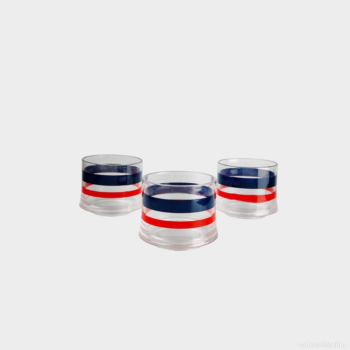 Vintage: Juego de tres vasos Pagoda de Guzzini, 1970's