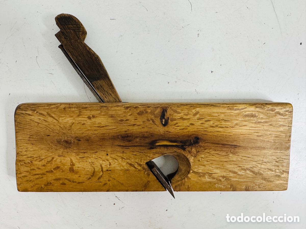 Vintage: cepillo de carpintero o moldurero de madera antiguo - Foto 9