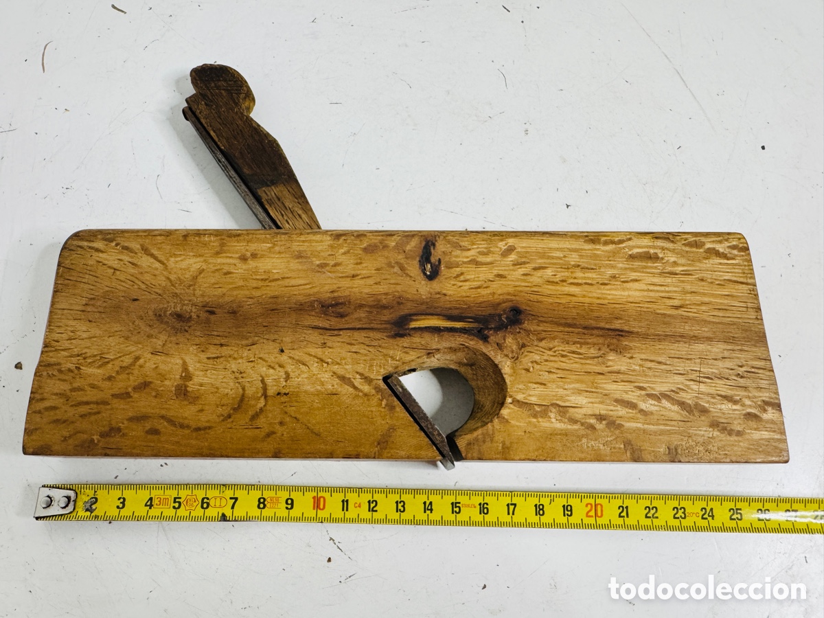 Vintage: cepillo de carpintero o moldurero de madera antiguo - Foto 16