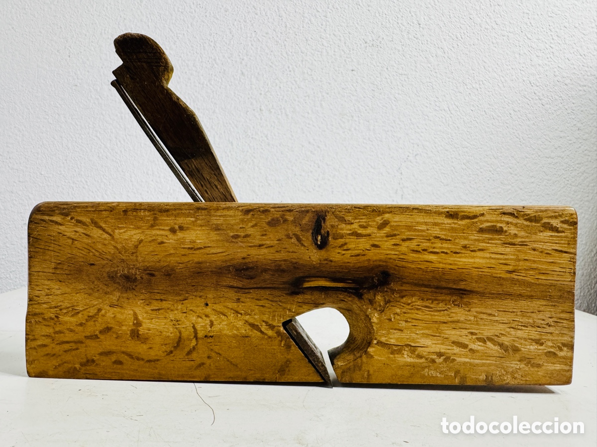 Vintage: cepillo de carpintero o moldurero de madera antiguo