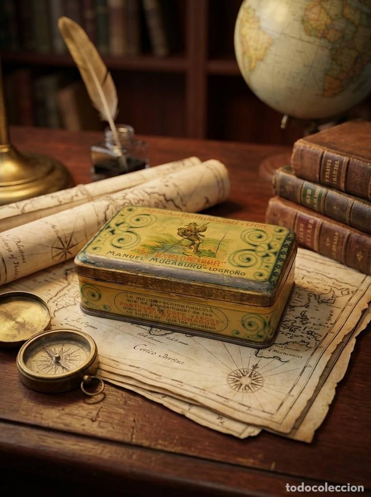 Vintage: CAJA DE HOJALATA LITOGRAFIADA
