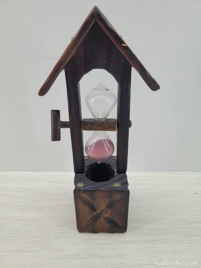 Vintage: RELOJ DE ARENA DE MADERA - Foto 3