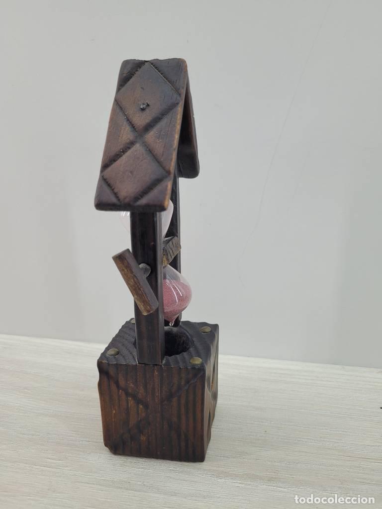 Vintage: RELOJ DE ARENA DE MADERA - Foto 4