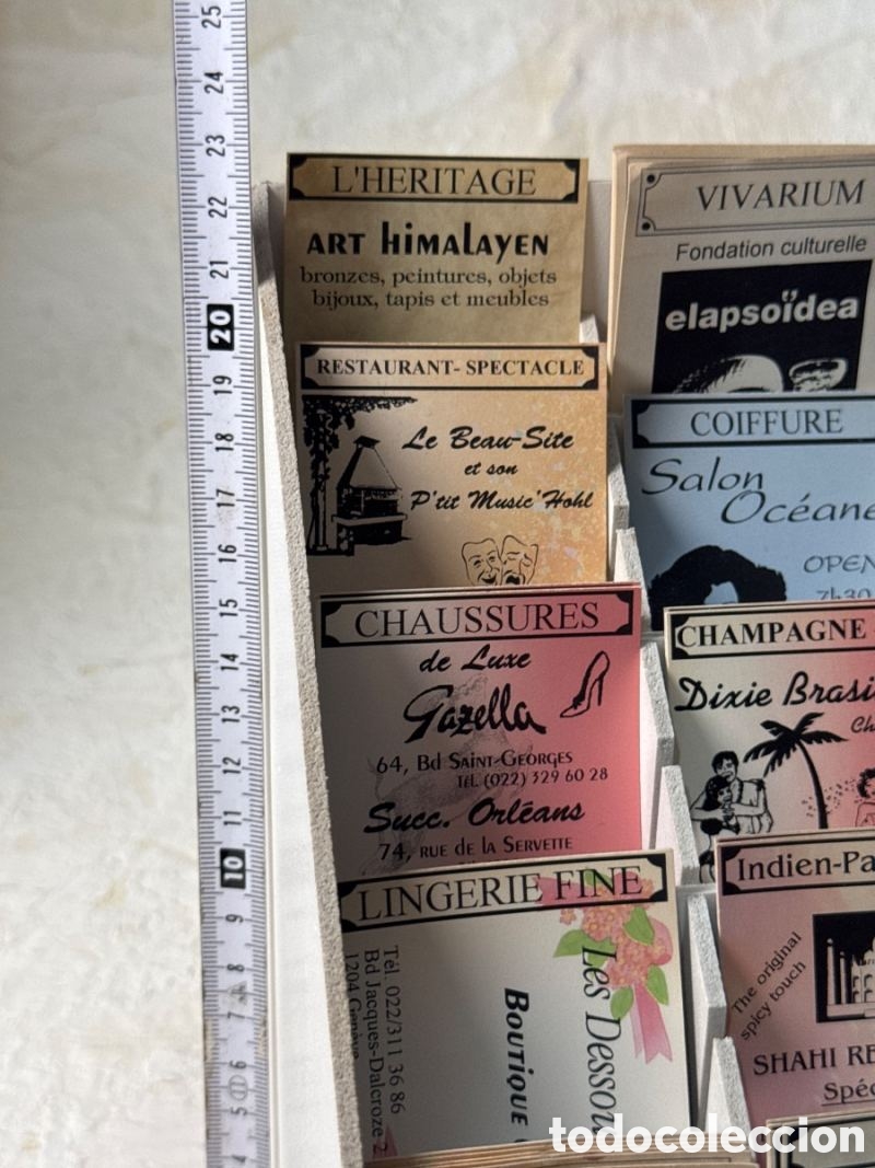 Vintage: Expositor de madera de Tarjetas de Visita - Foto 3