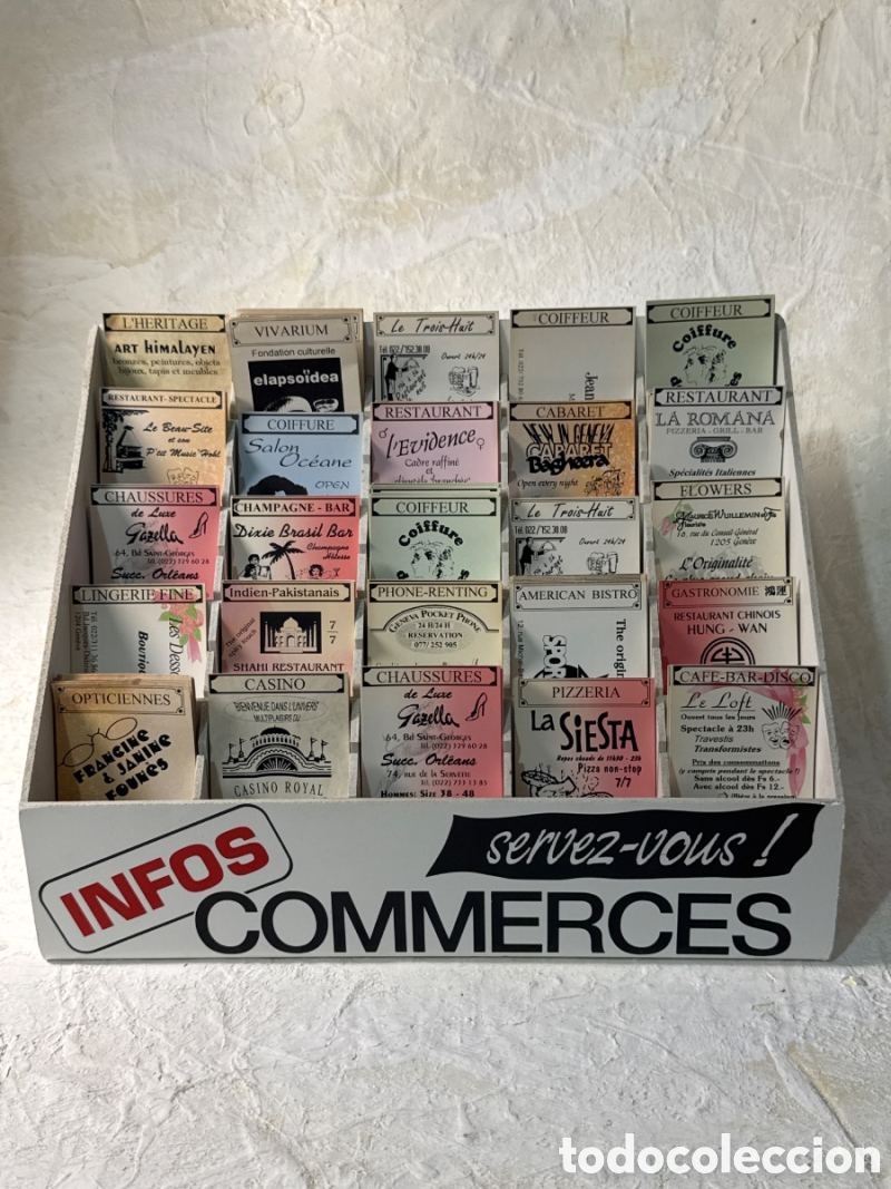 Vintage: Expositor de madera de Tarjetas de Visita