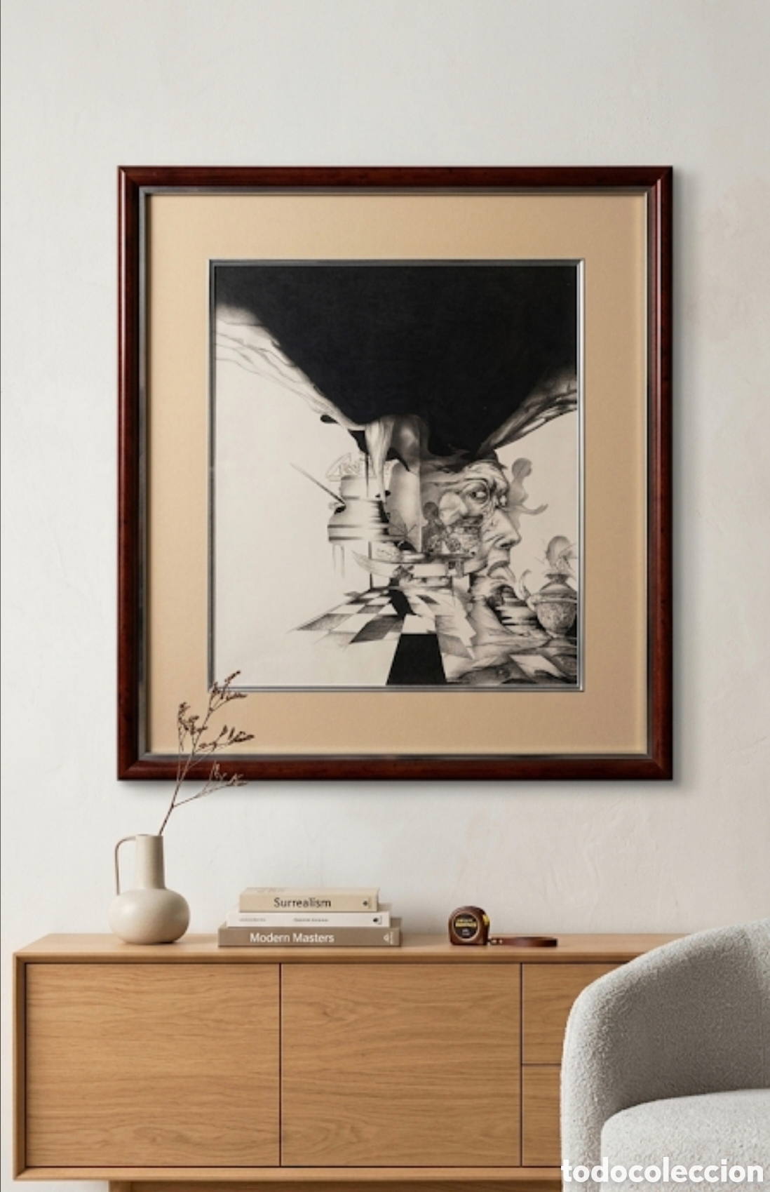 Vintage: Cuadro de J. Velasco modernista - Foto 1