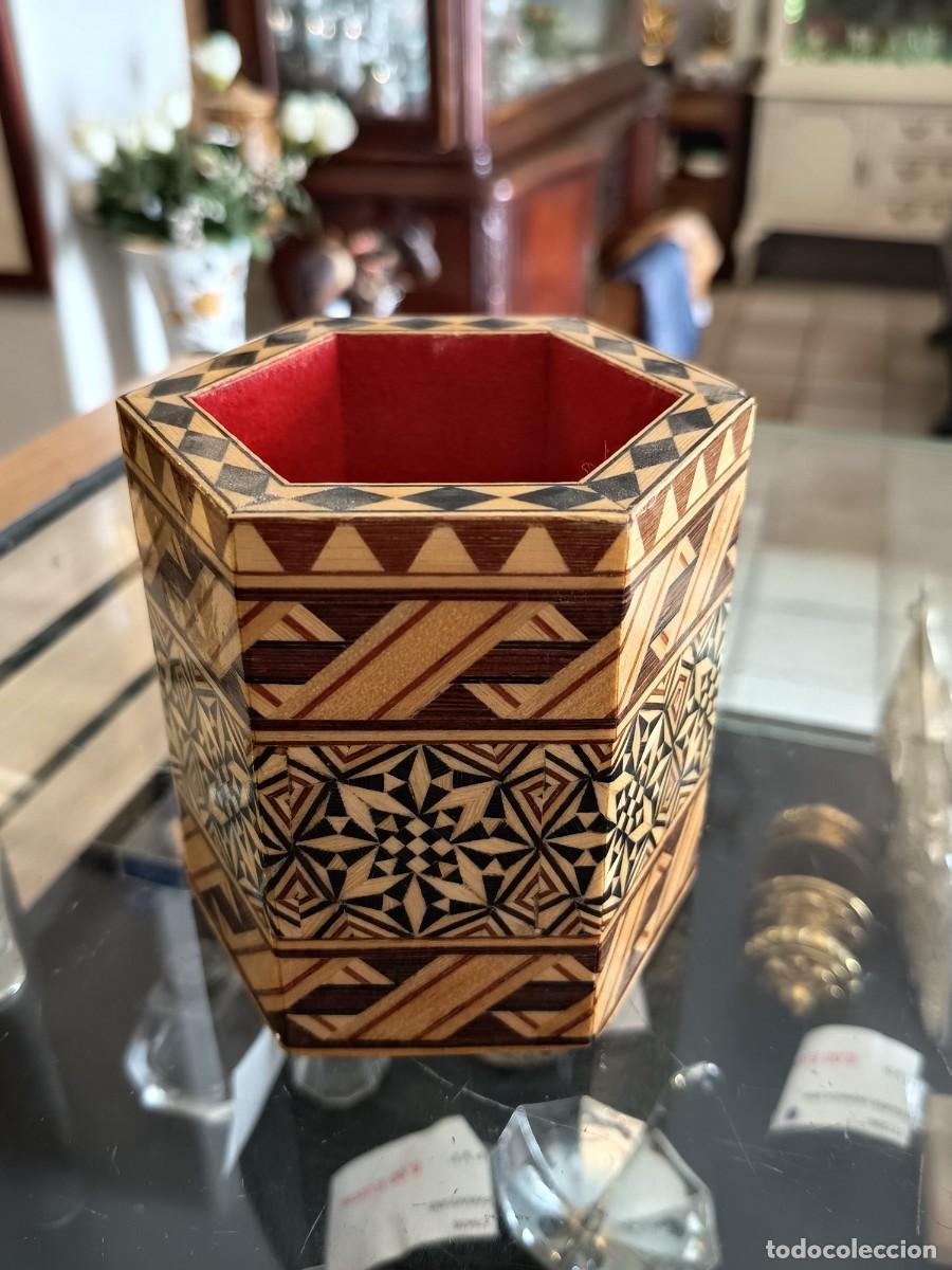 Vintage: Lapicero hexagonal Taracea