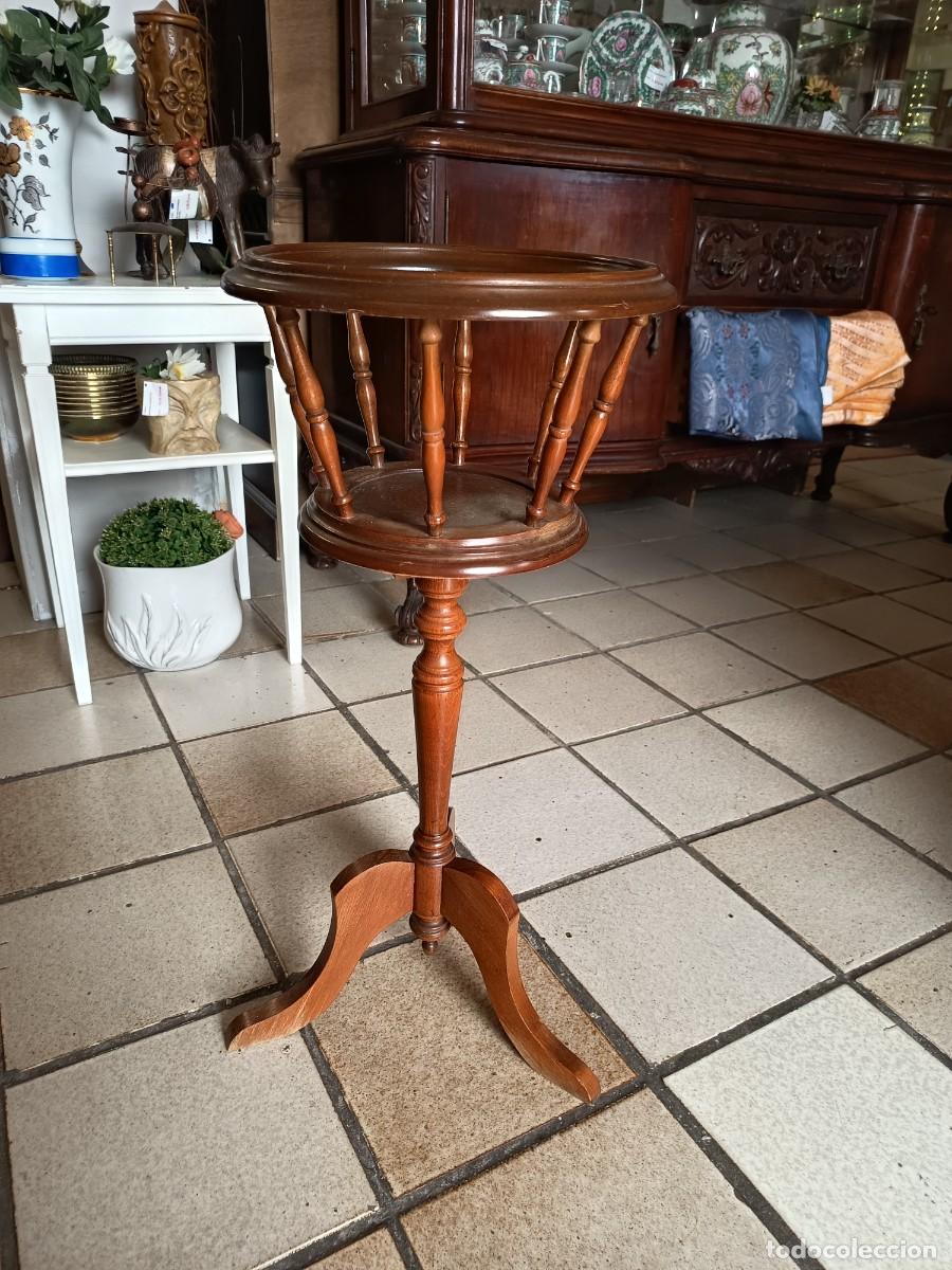 Vintage: Macetero de pie de madera