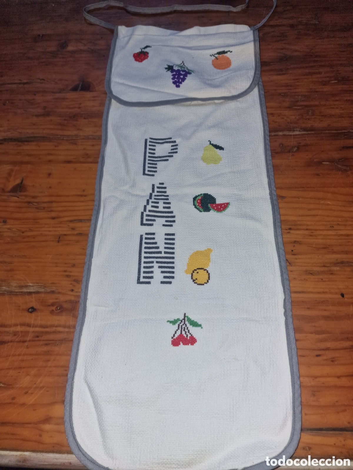 Vintage: Elegante bolsa de pan,bordada a mano,sin uso,vintage a&ntilde;os 60-70