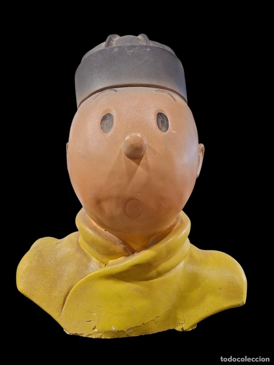 Vintage: BUSTO VINTAGE DEL FAMOSO TINTIN EN ESTUCO