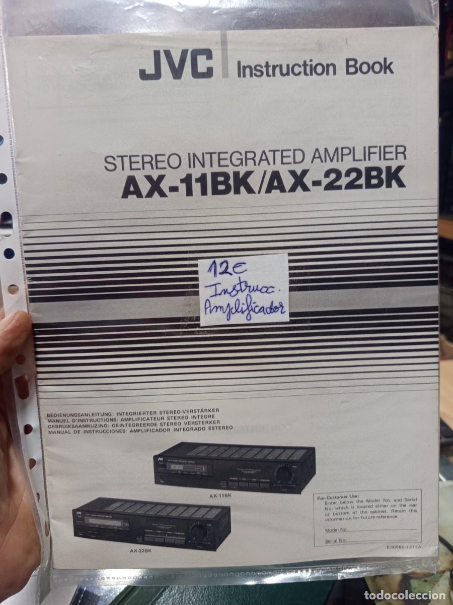 Vintage: Instrucciones de amplificador JVC AX-11BK/AX-22BK
