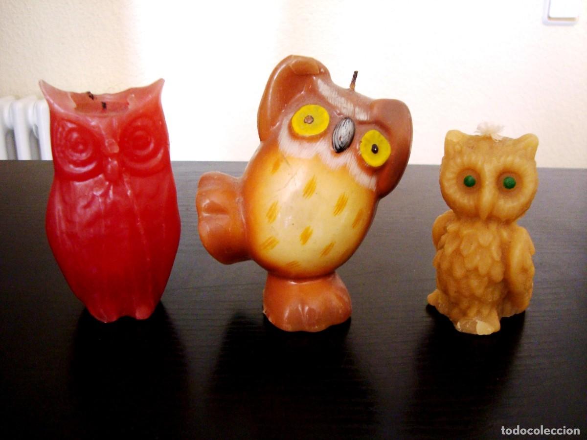 Vintage: LOTE DE TRES B&Uacute;HOS DE CERA