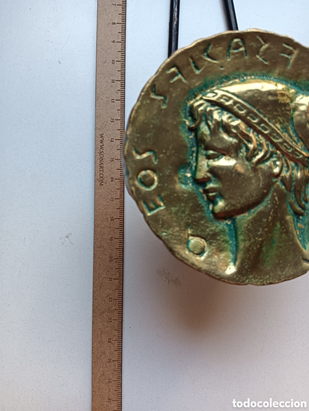 Vintage: Percha hierro forjado y bronce. Alejandro Magno - Foto 5