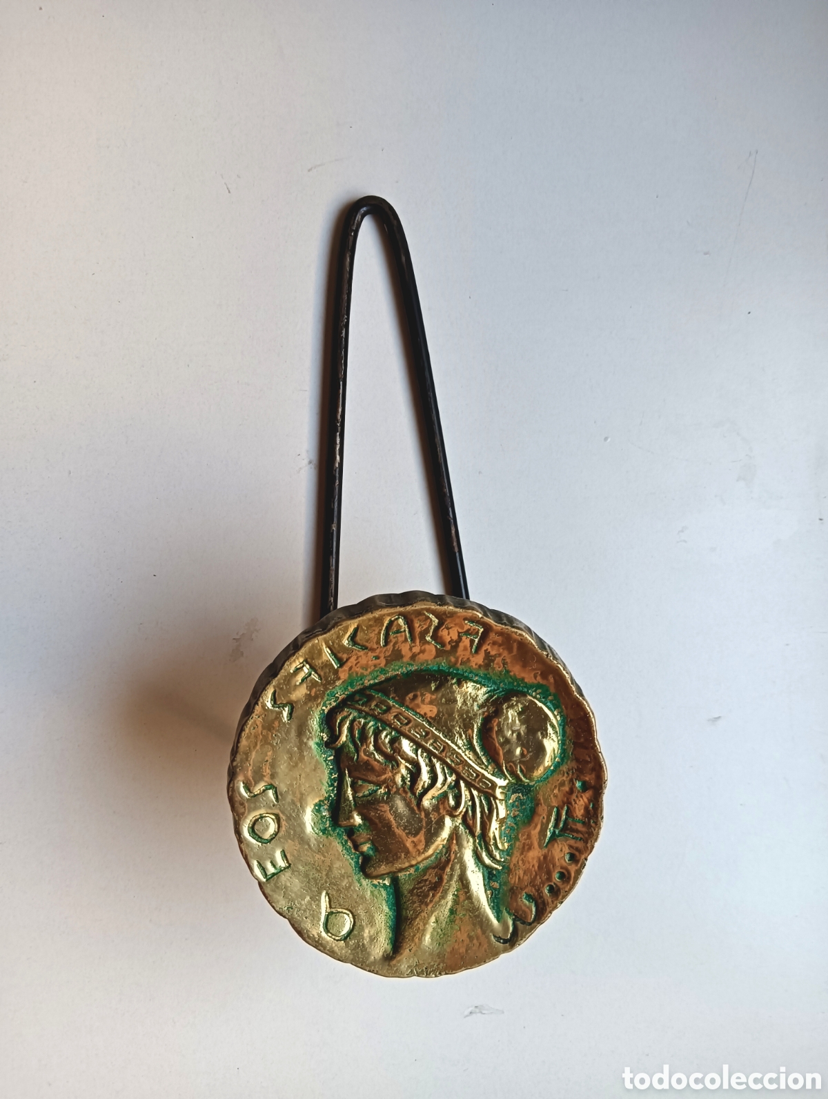 Vintage: Percha hierro forjado y bronce. Alejandro Magno - Foto 2