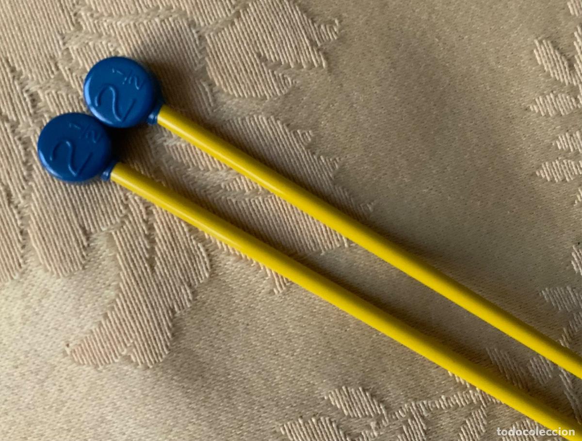 Vintage: ANTIGUAS AGUJAS DE HACER PUNTO, NUM 10 PLASTICO DURO