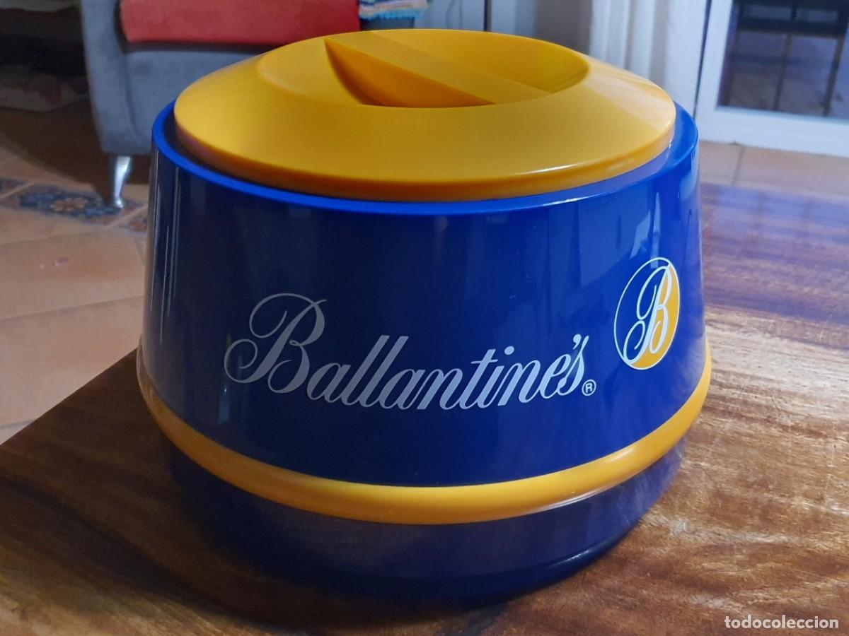 Vintage: Cubitera vintage Ballantine's con tapa y escurridor - Nueva