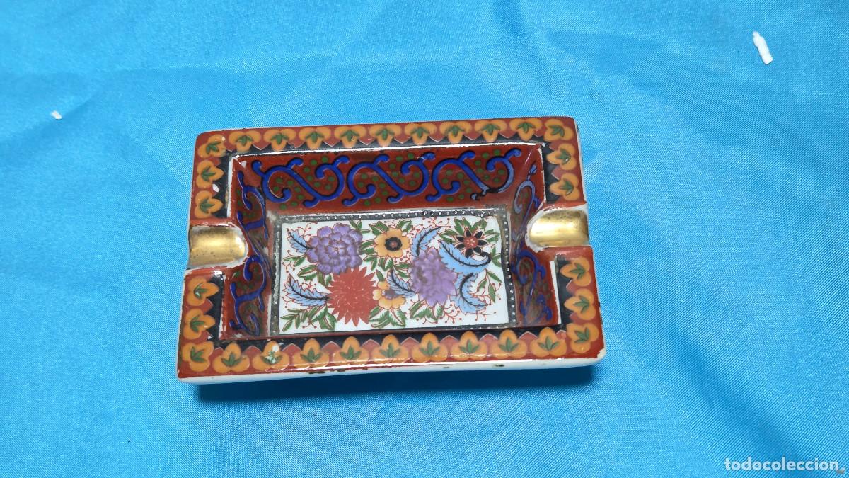 Vintage: cenicero de ceramica oriental