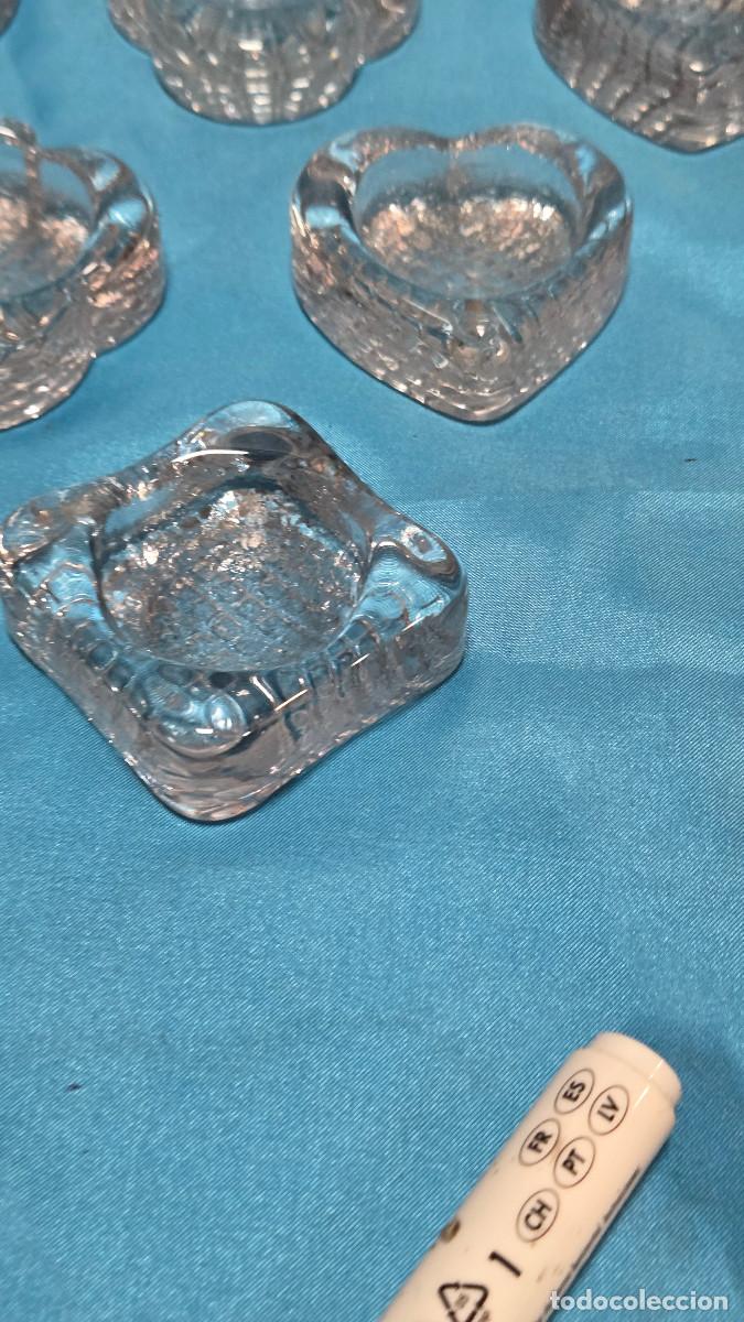 Vintage: 6 ceniceros de cristal indivuiduales - Foto 2