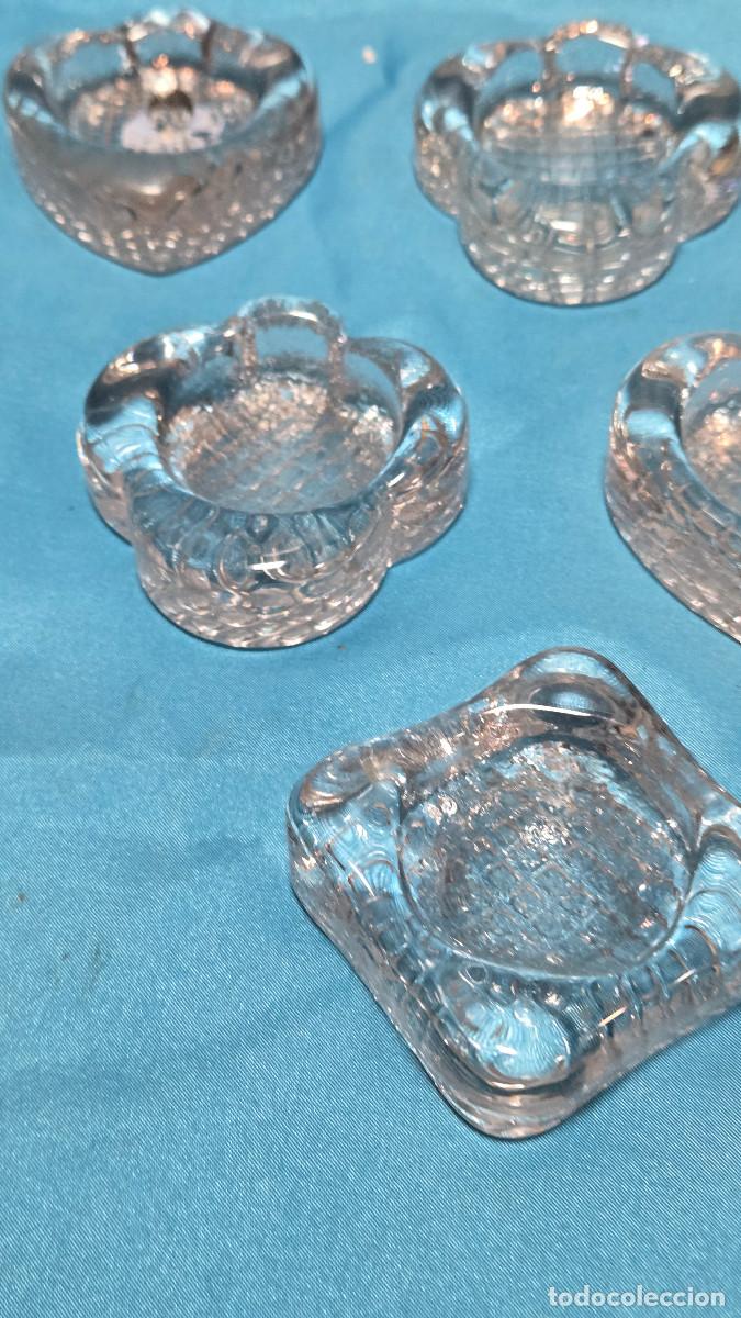 Vintage: 6 ceniceros de cristal indivuiduales - Foto 4