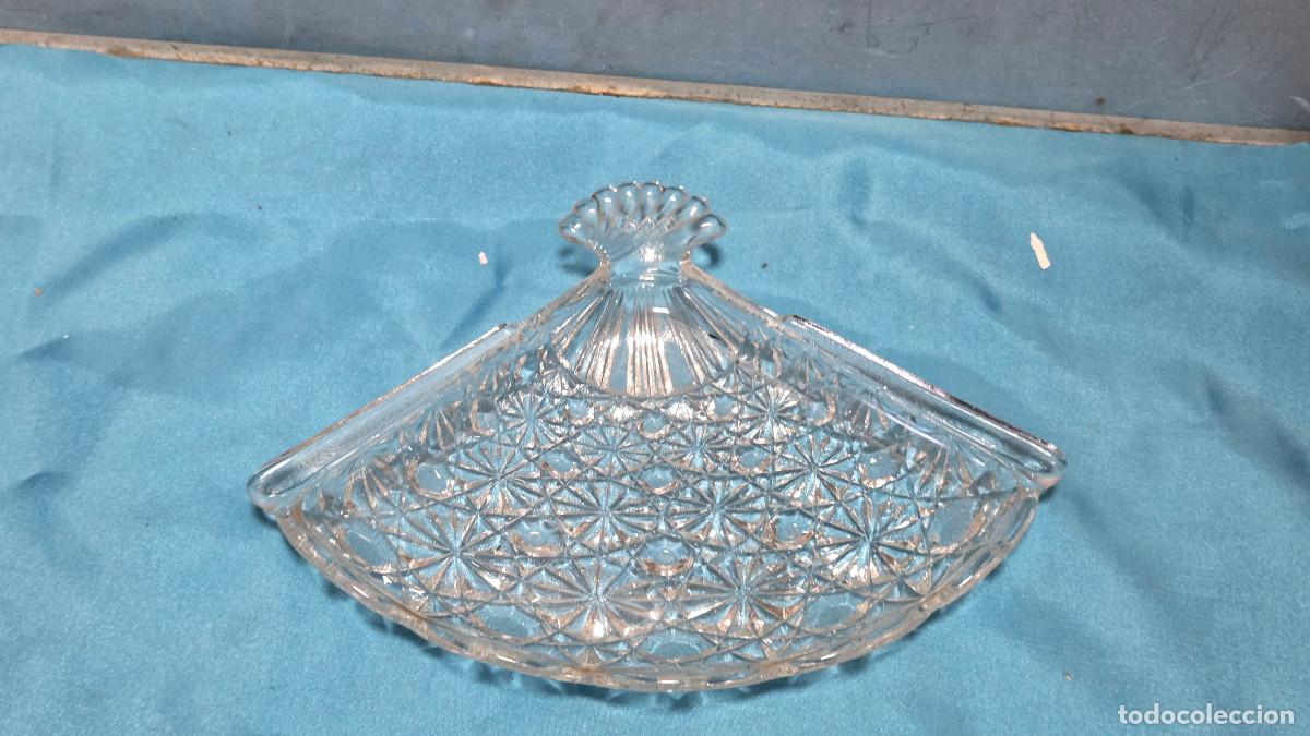 Vintage: bandeja de cristal de la branja