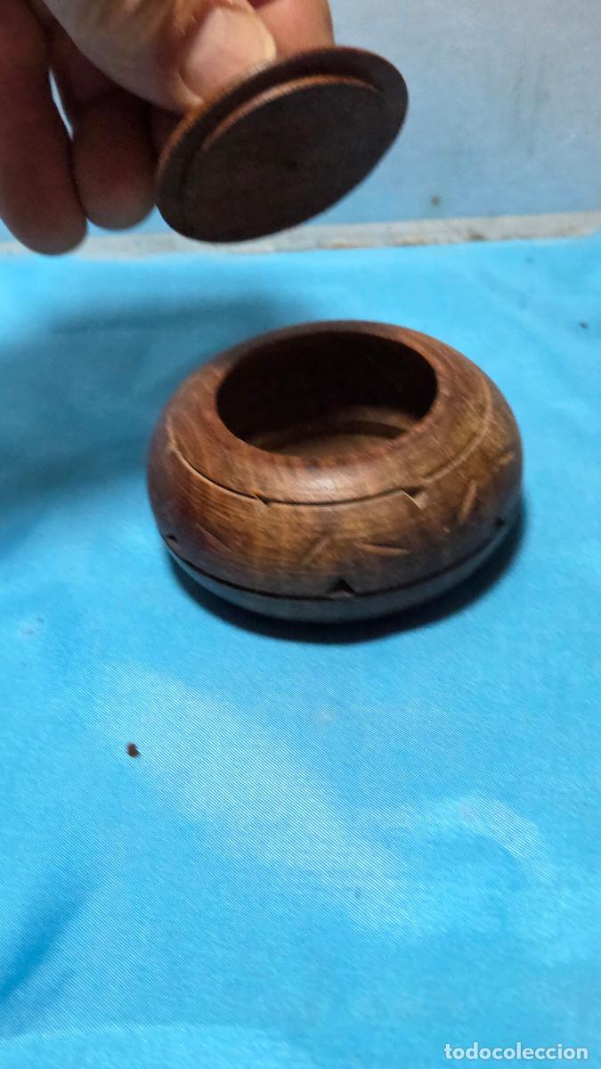 Vintage: caja peque&ntilde;a de madera de teka - Foto 4
