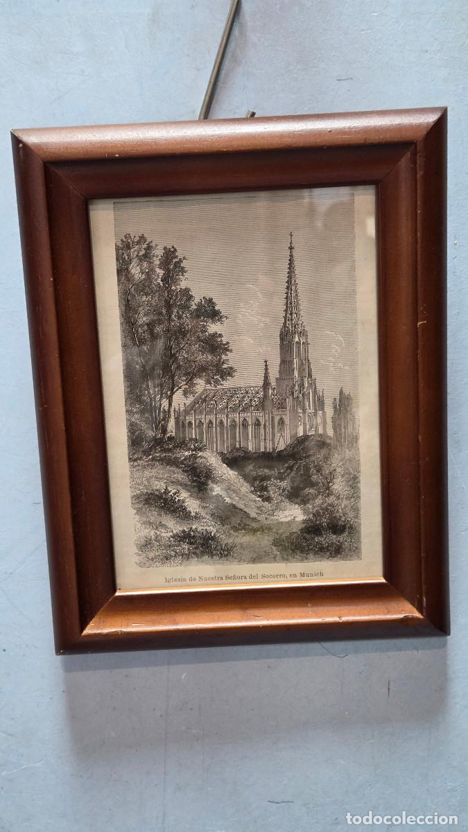 Vintage: cuadro con grabado antiguo - Foto 1