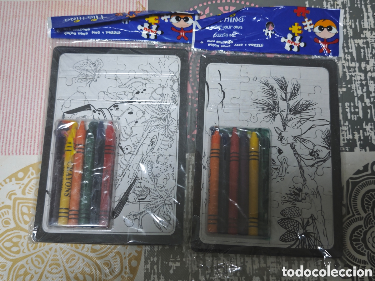 Vintage: Dos puzzles con pinturas para pintar nuevos