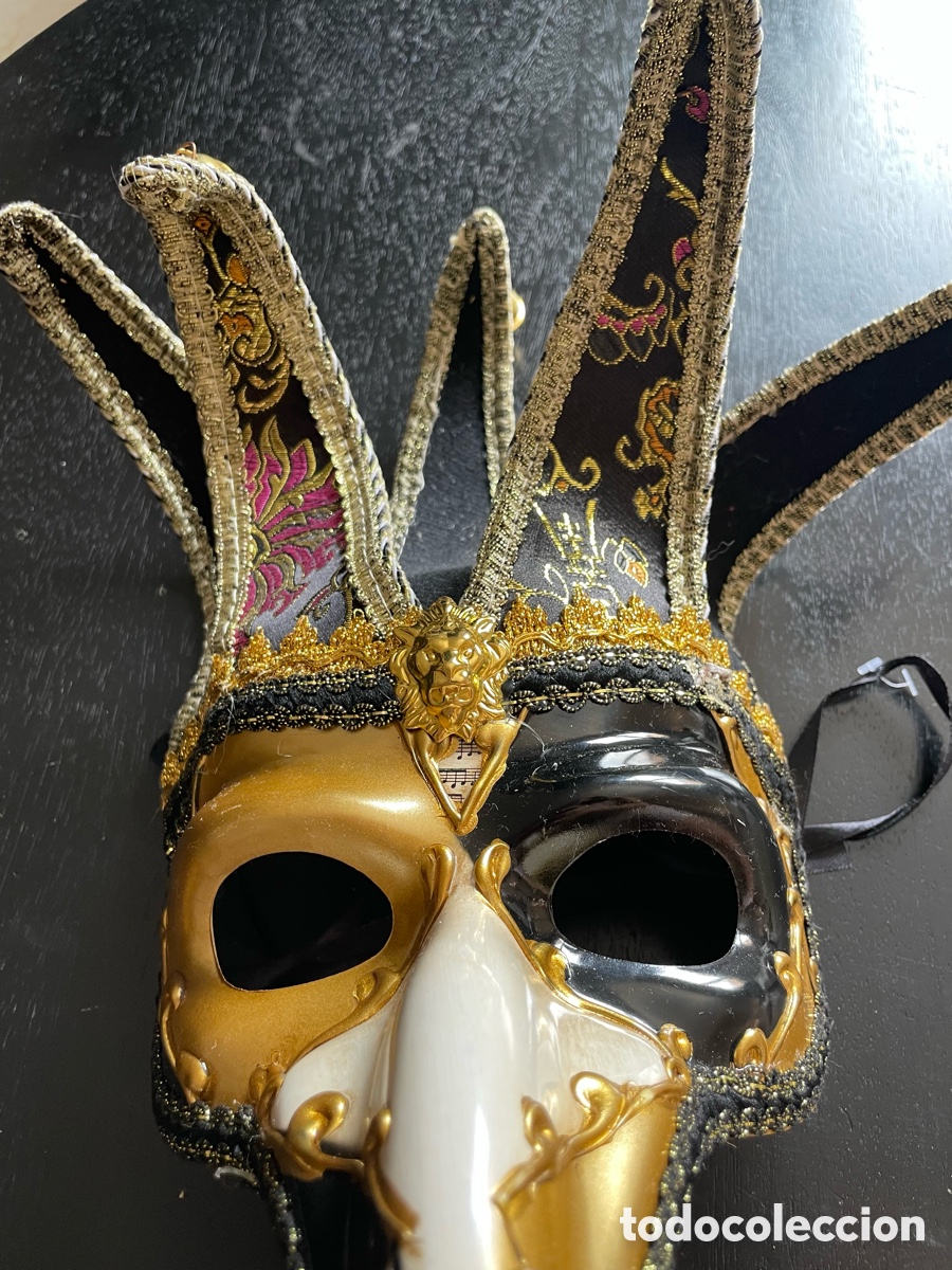 Vintage: Pareja de m&aacute;scaras venecianas - Foto 4