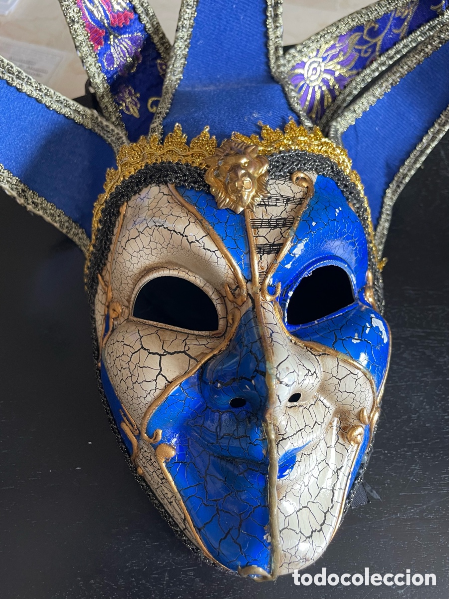 Vintage: Pareja de m&aacute;scaras venecianas - Foto 5