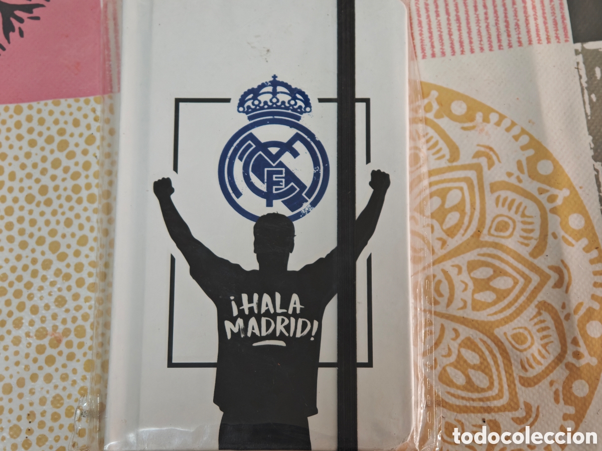Vintage: Libreta con goma real Madrid