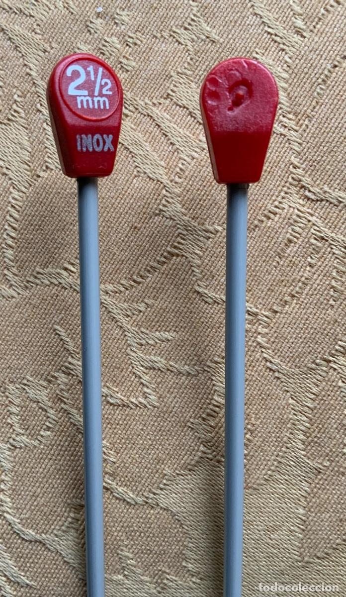 Vintage: ANTIGUAS AGUJAS DE TEJER NUM 2 1/2 INOX