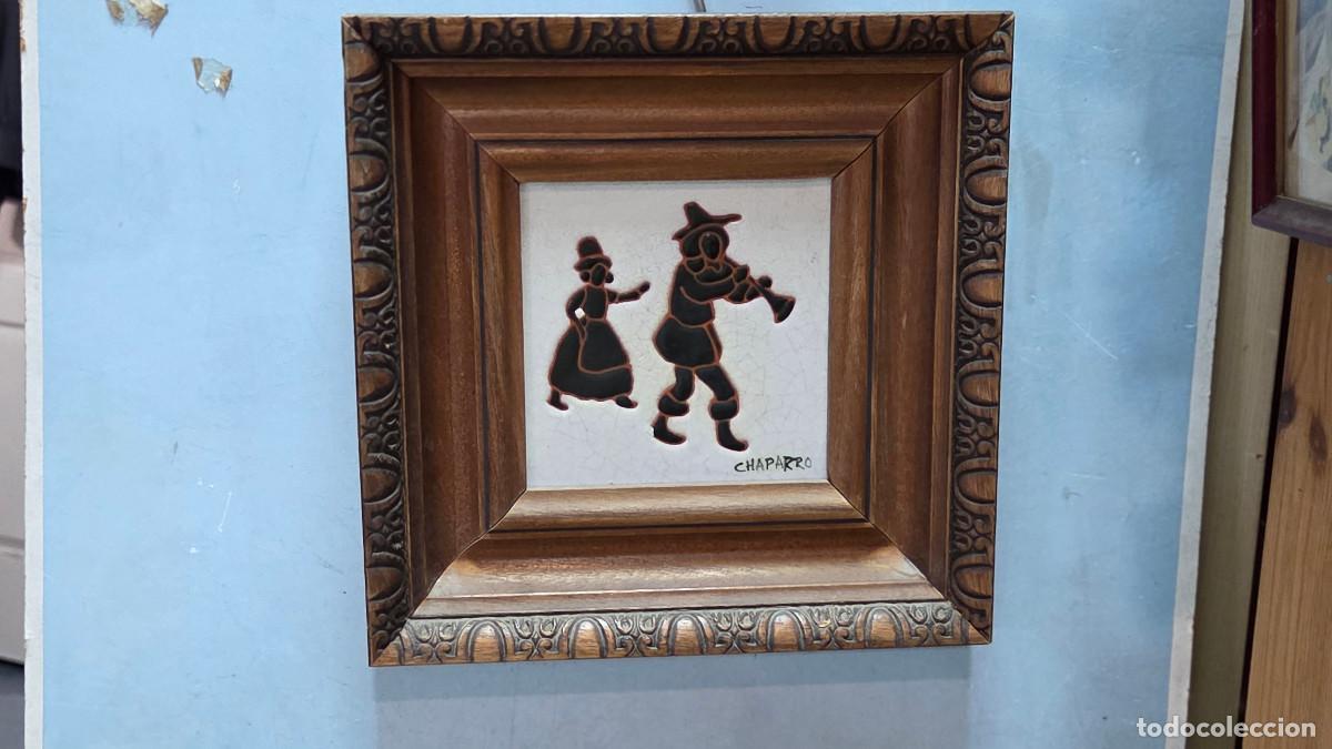 Vintage: cuadro con azulejo Chaparro - Foto 1