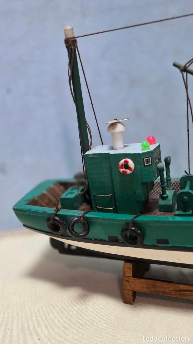 Vintage: maqueta de barco de pesca - Foto 3