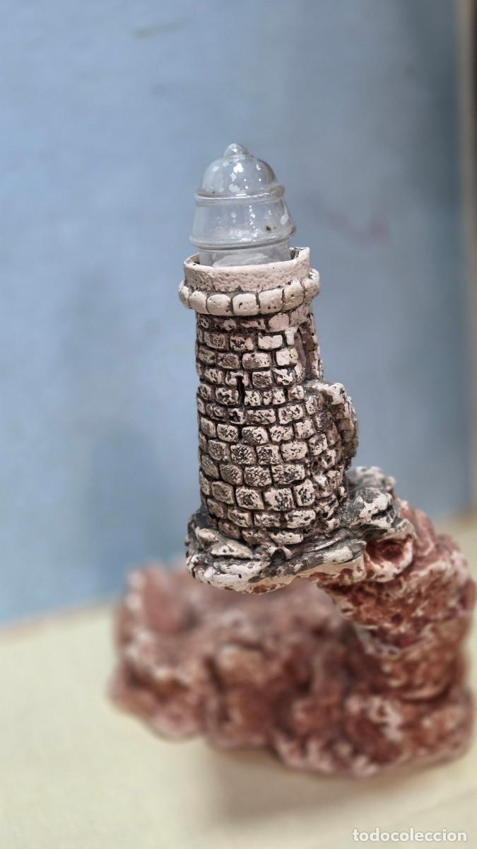 Vintage: figura de faro en rocas - Foto 5