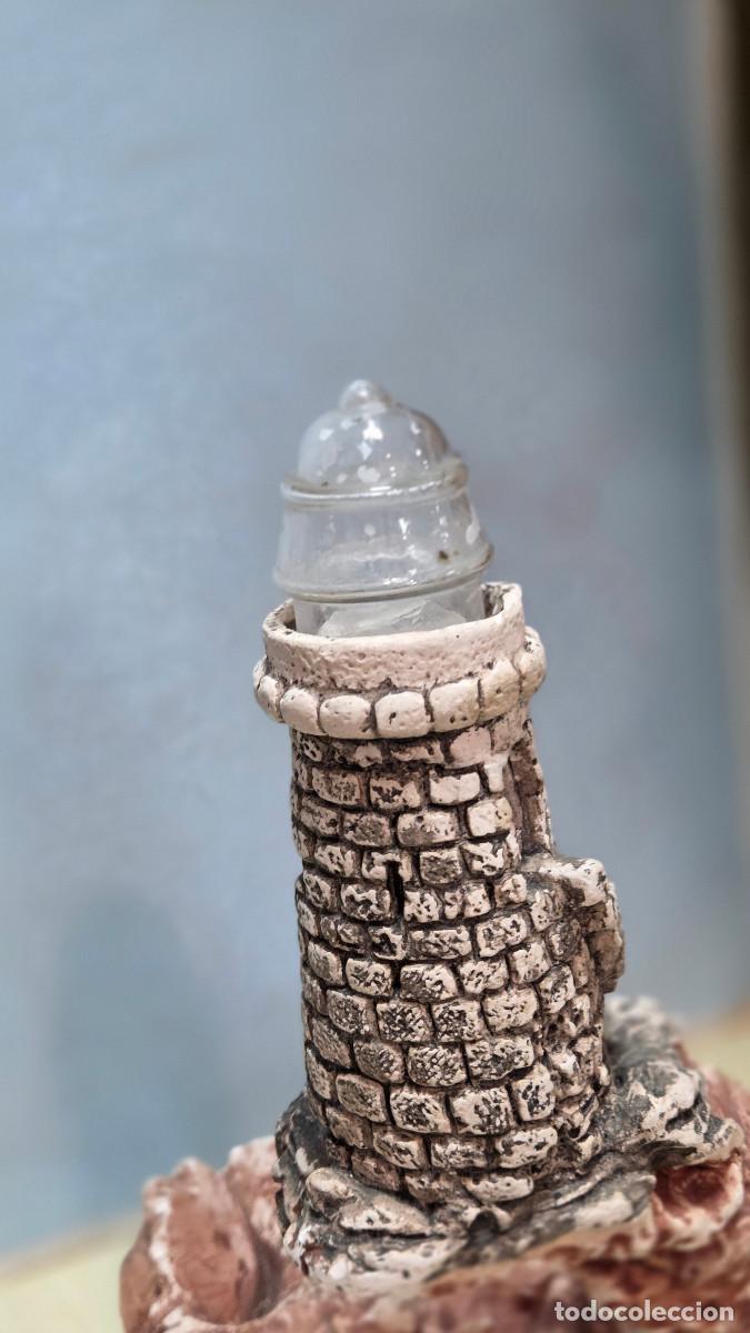 Vintage: figura de faro en rocas - Foto 6