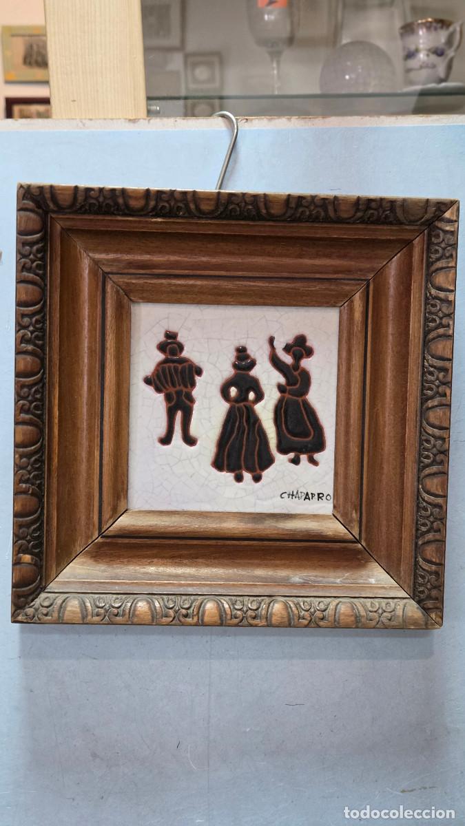 Vintage: cuadro con azulejos antiguos - Foto 1