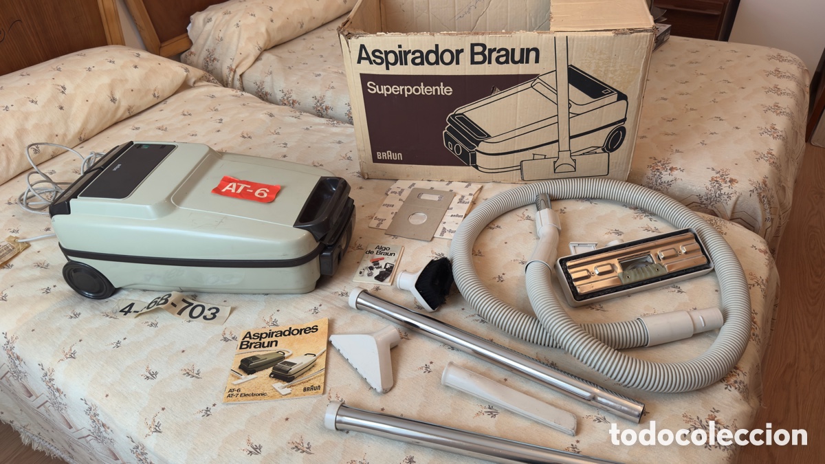 Vintage: Aspiradora Braun AT 6 - NUEVA, sin usar, con bolsa original y caja (Coleccionistas)