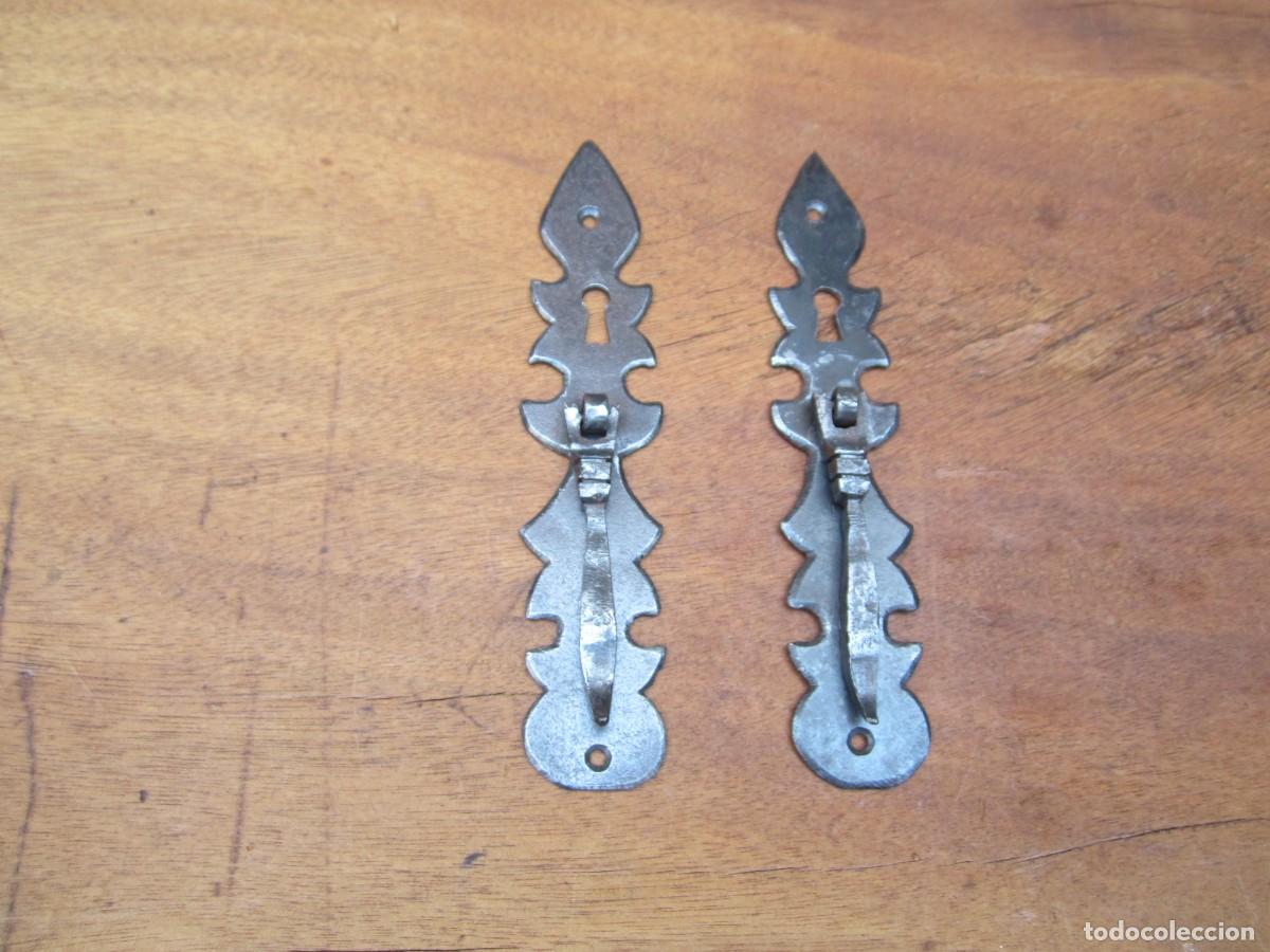 Vintage: Tiradores de hierro forjado, pareja s. XX.