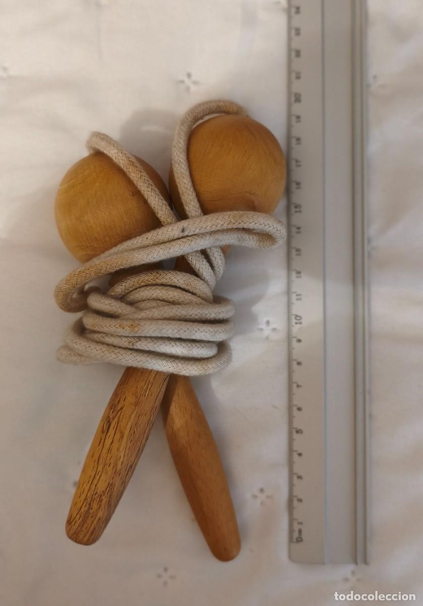 Vintage: Cuerdas de saltar de madera vintage - Foto 2