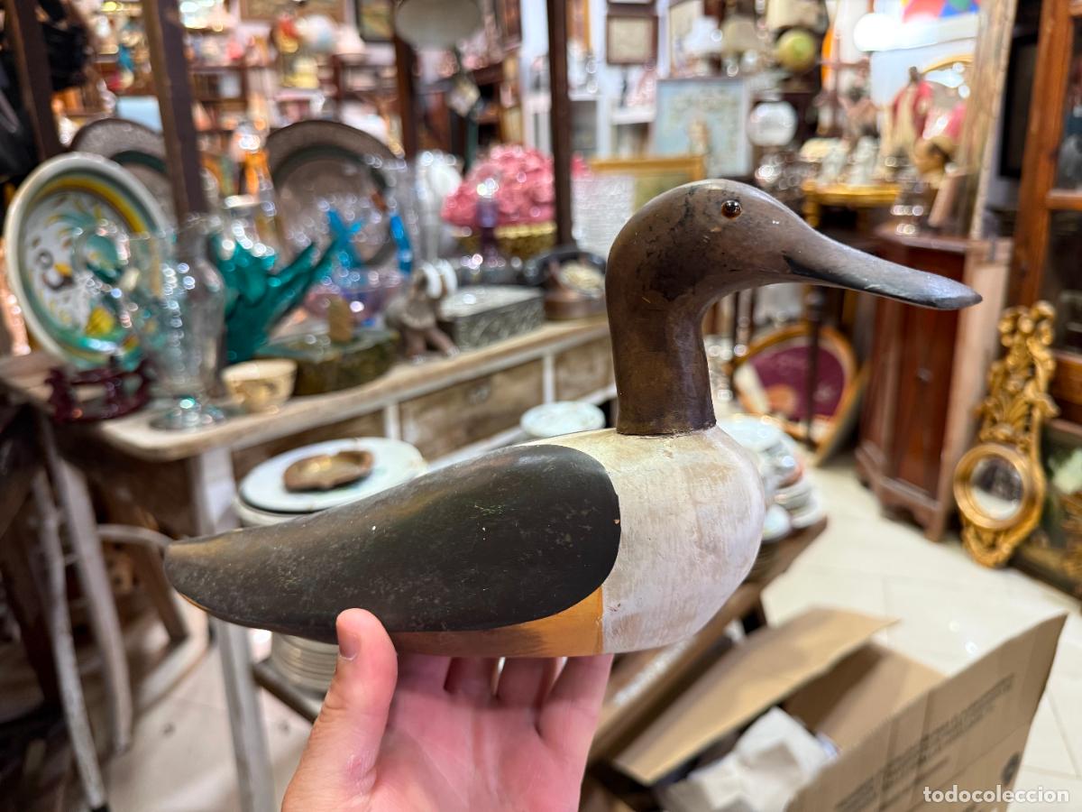 Vintage: PATO REALIZADO EN MADERA - MEDIDA 28 CM
