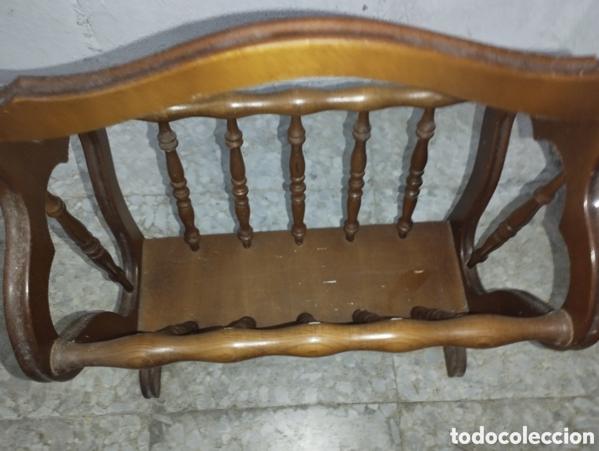 Vintage: Revistero de madera vintage - Foto 2
