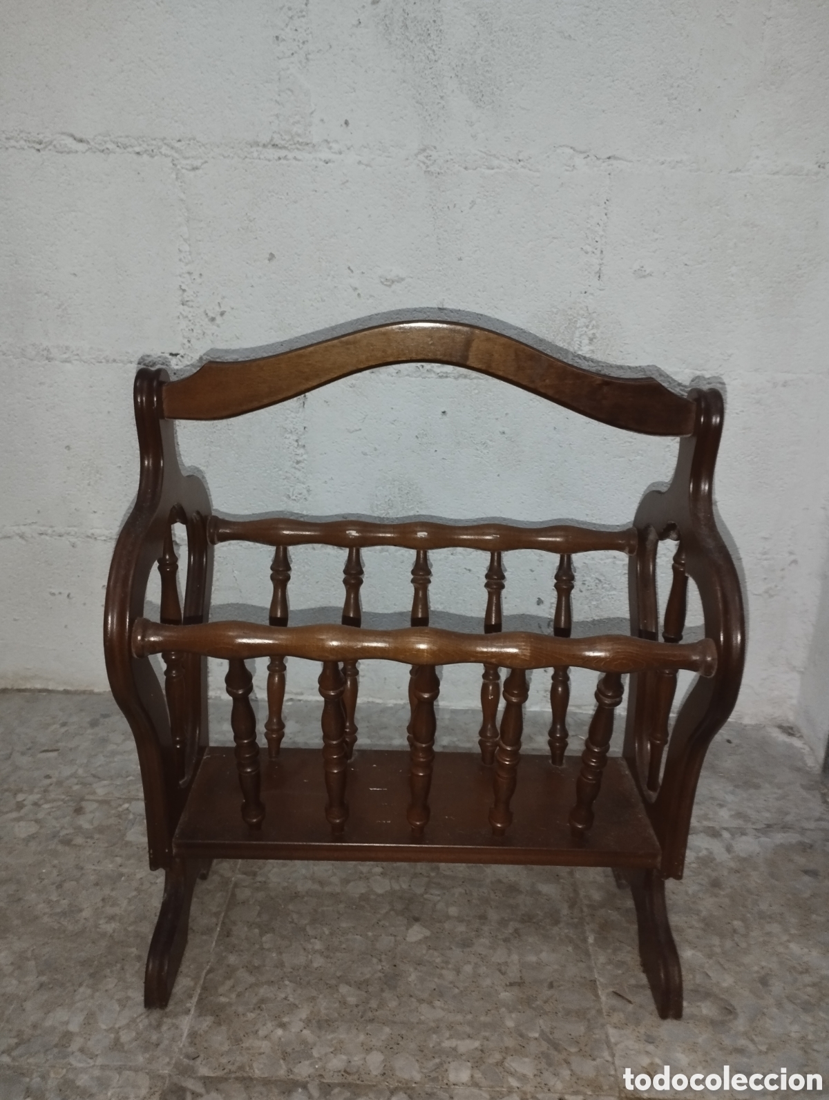 Vintage: Revistero de madera vintage - Foto 4